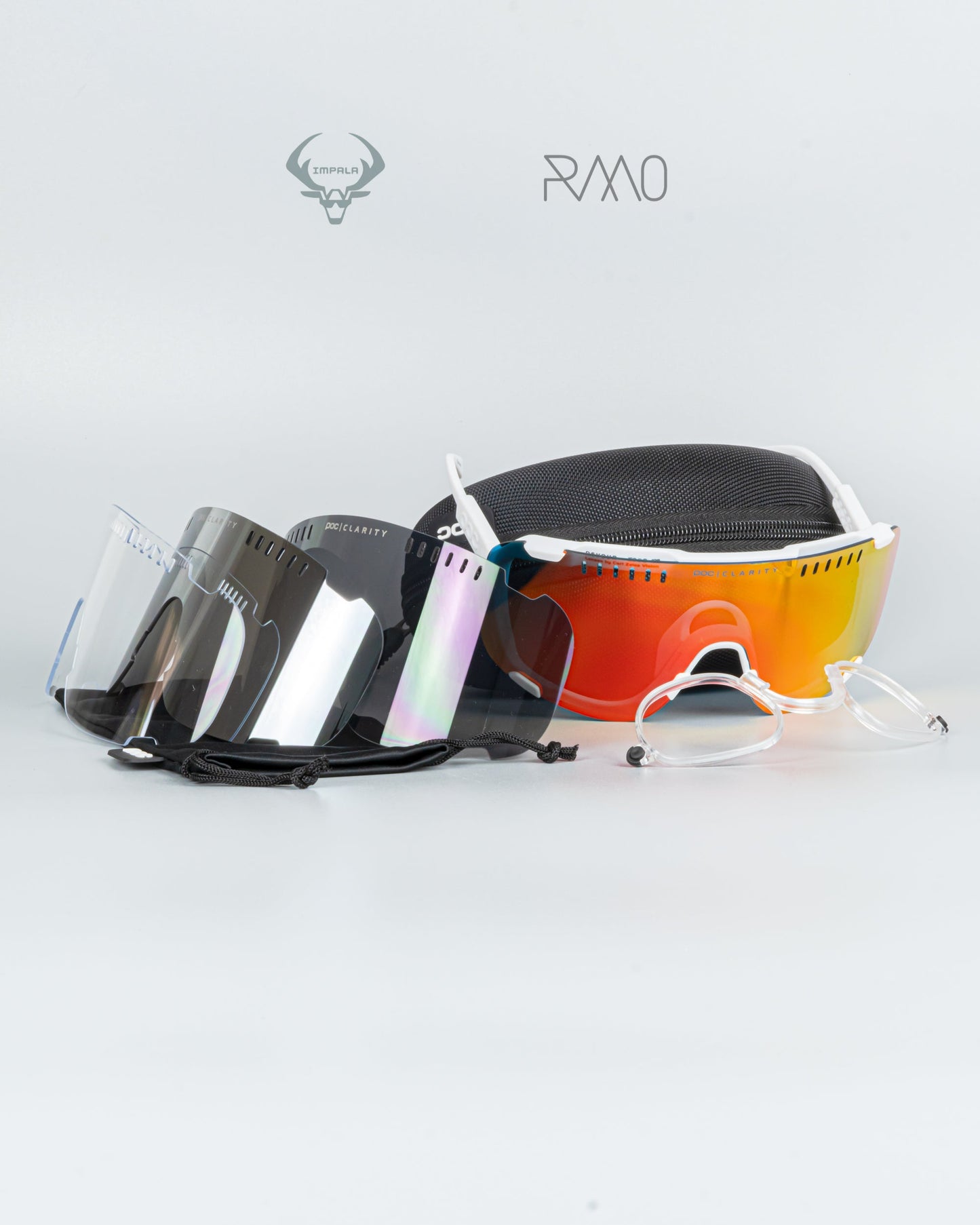 Gafas Devour blanco rojo 4 lentes uv400