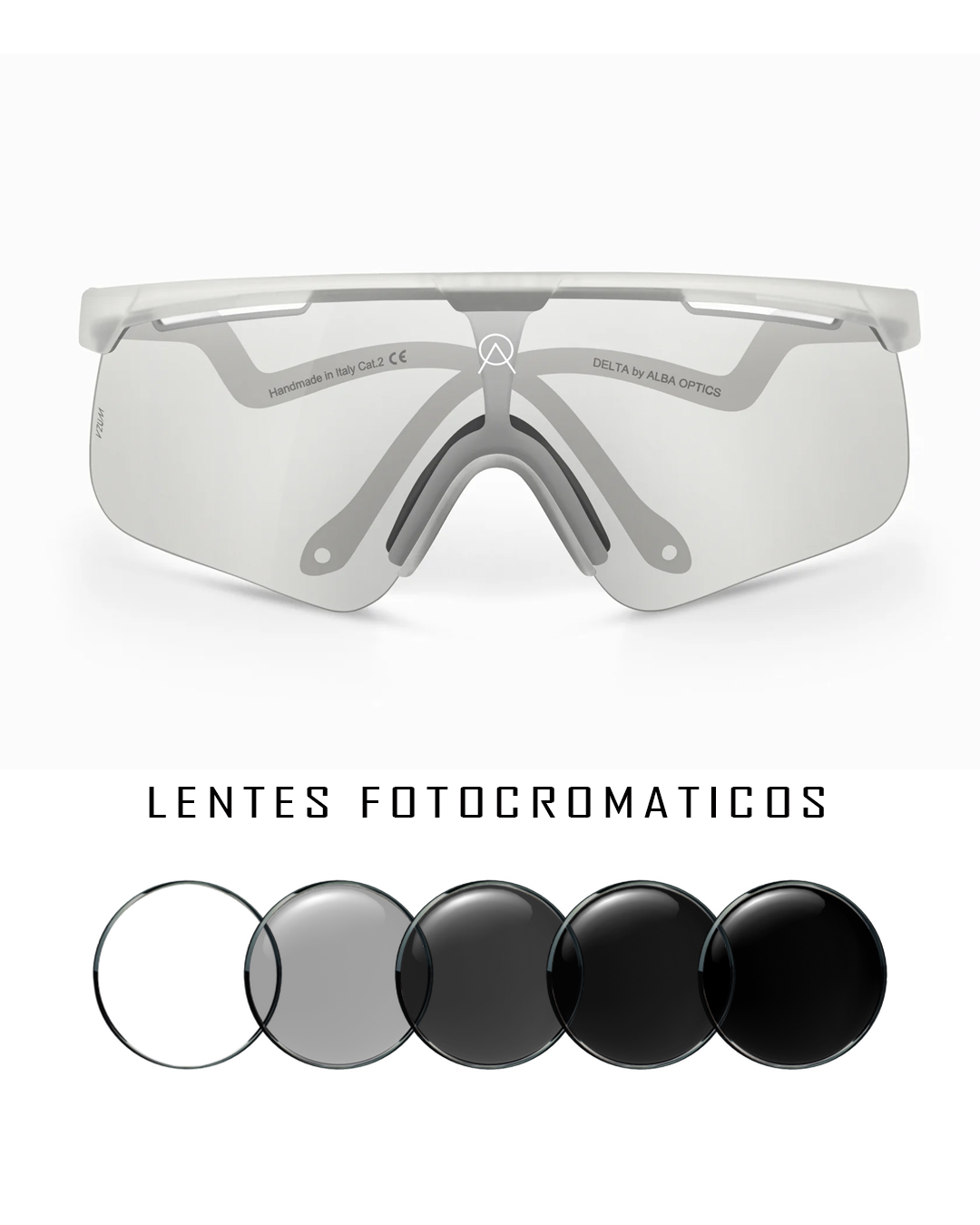 Gafas DELTA  blancas transparente Fotocromaticas Uv400