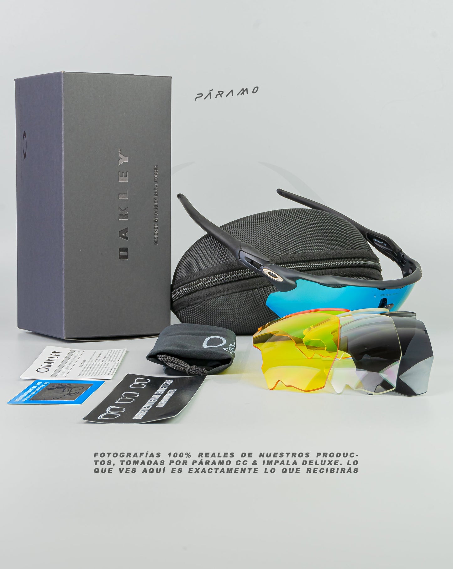 gafas Radar Advancer negro azul  4 lentes Uv400