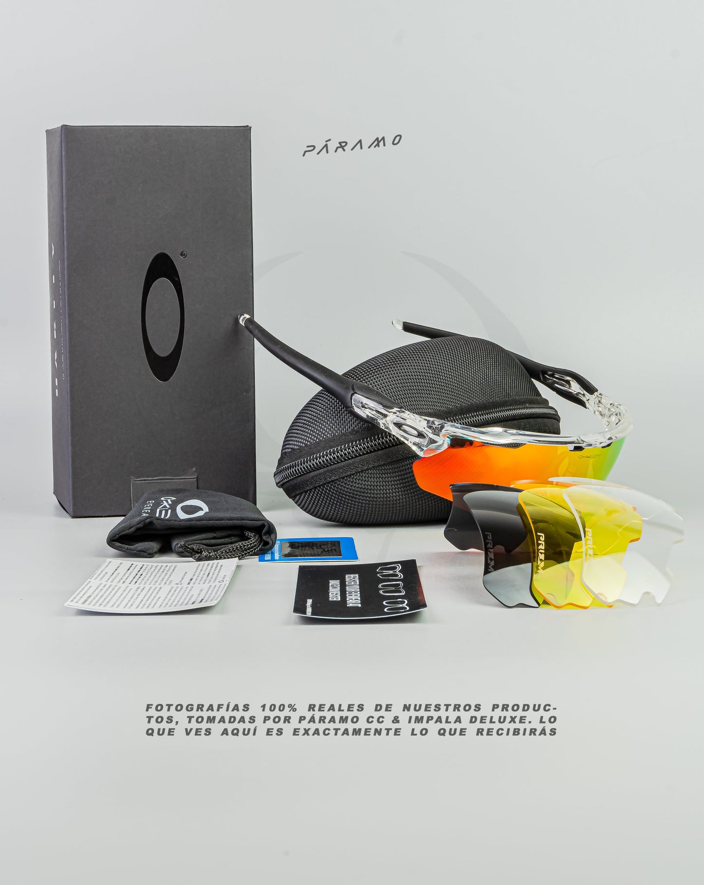 gafas Radar EV  TRANSP ROJO 4 lentes Uv400