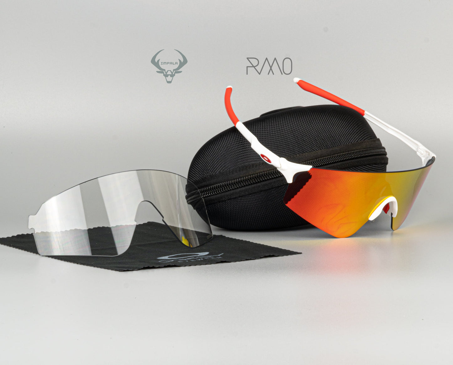 gafas EV zero  blanco rojo 3 lentes Uv400
