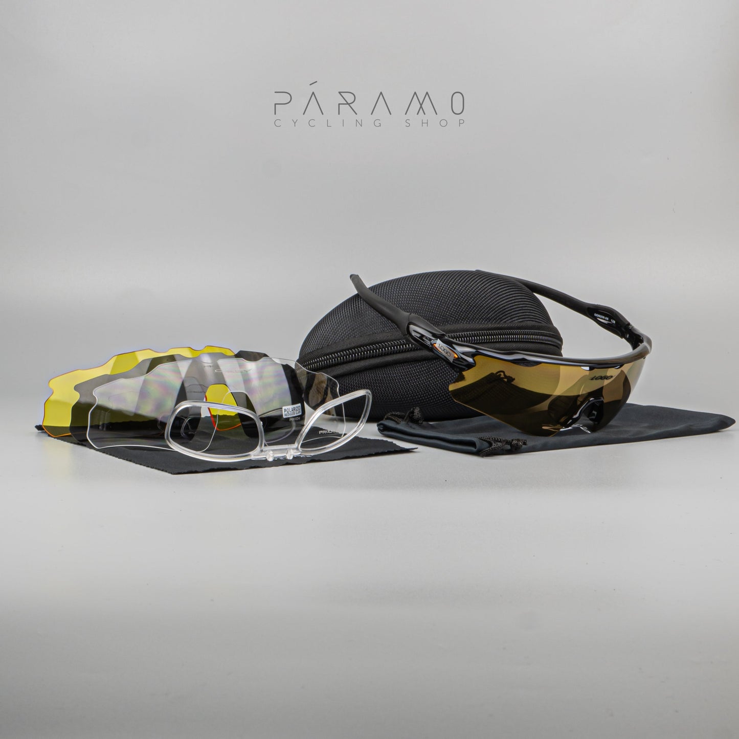 Gafas Radar EV  negro dorado 3 lentes Uv400
