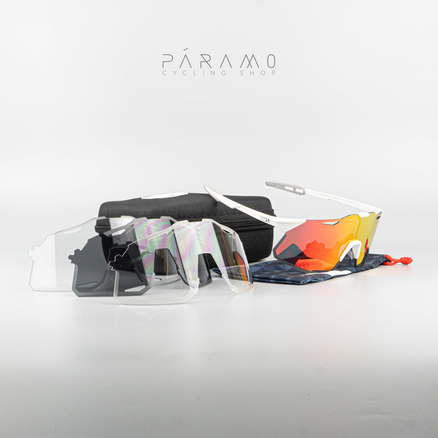 Gafas Hypercraft blanco rojo   3 lentes Uv400