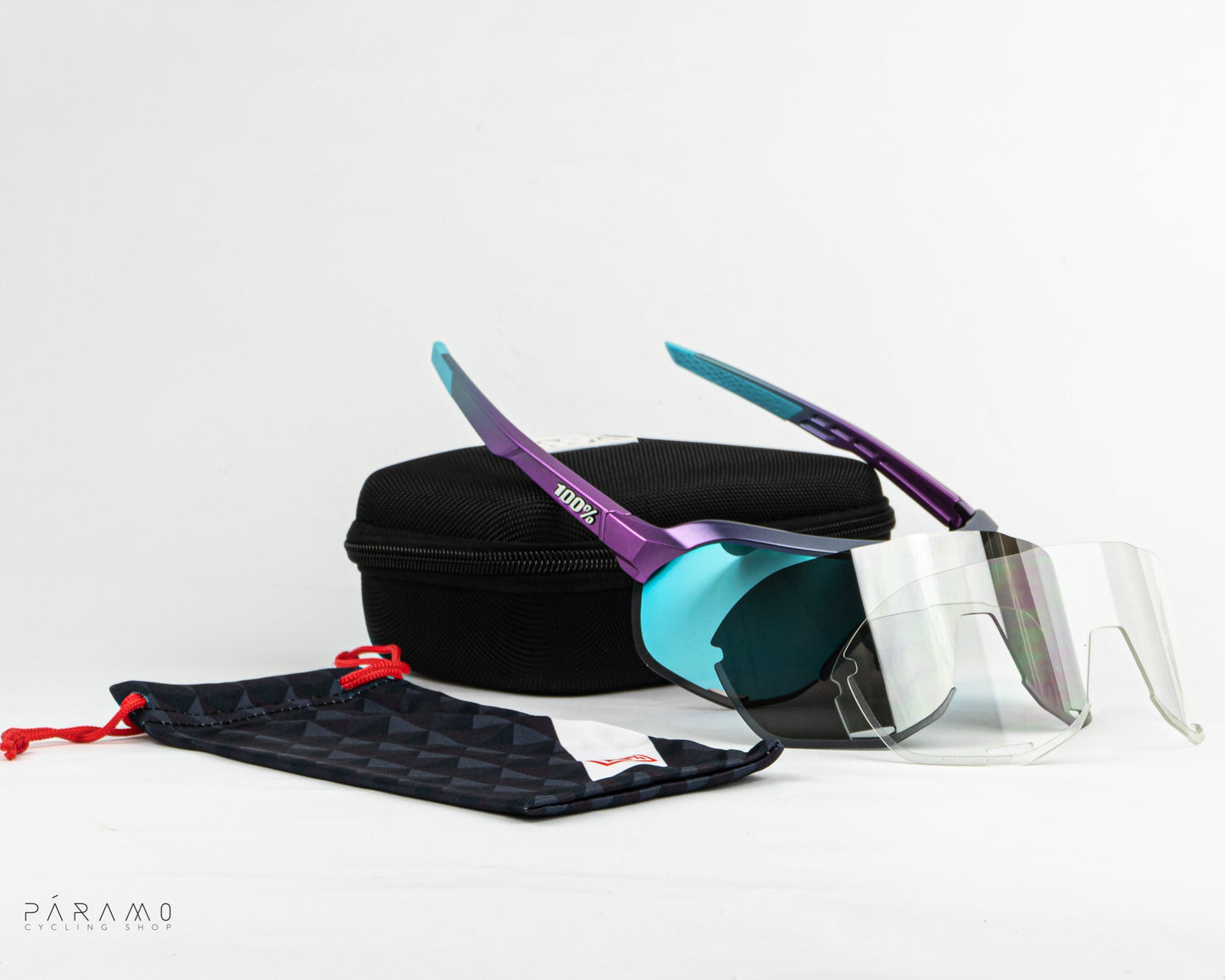 Gafas 100 P S2  blanco rosa 3 lentes Uv400