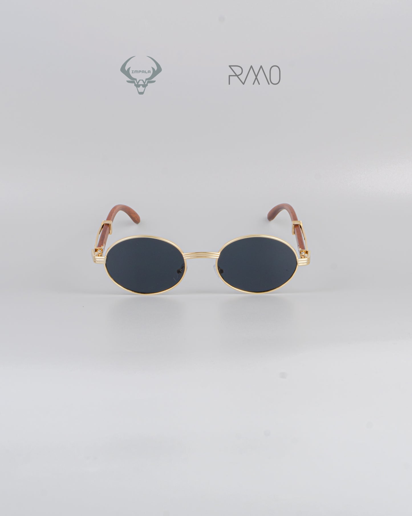 GAFAS RETRO CHIC DORADO MADERA  Uv400