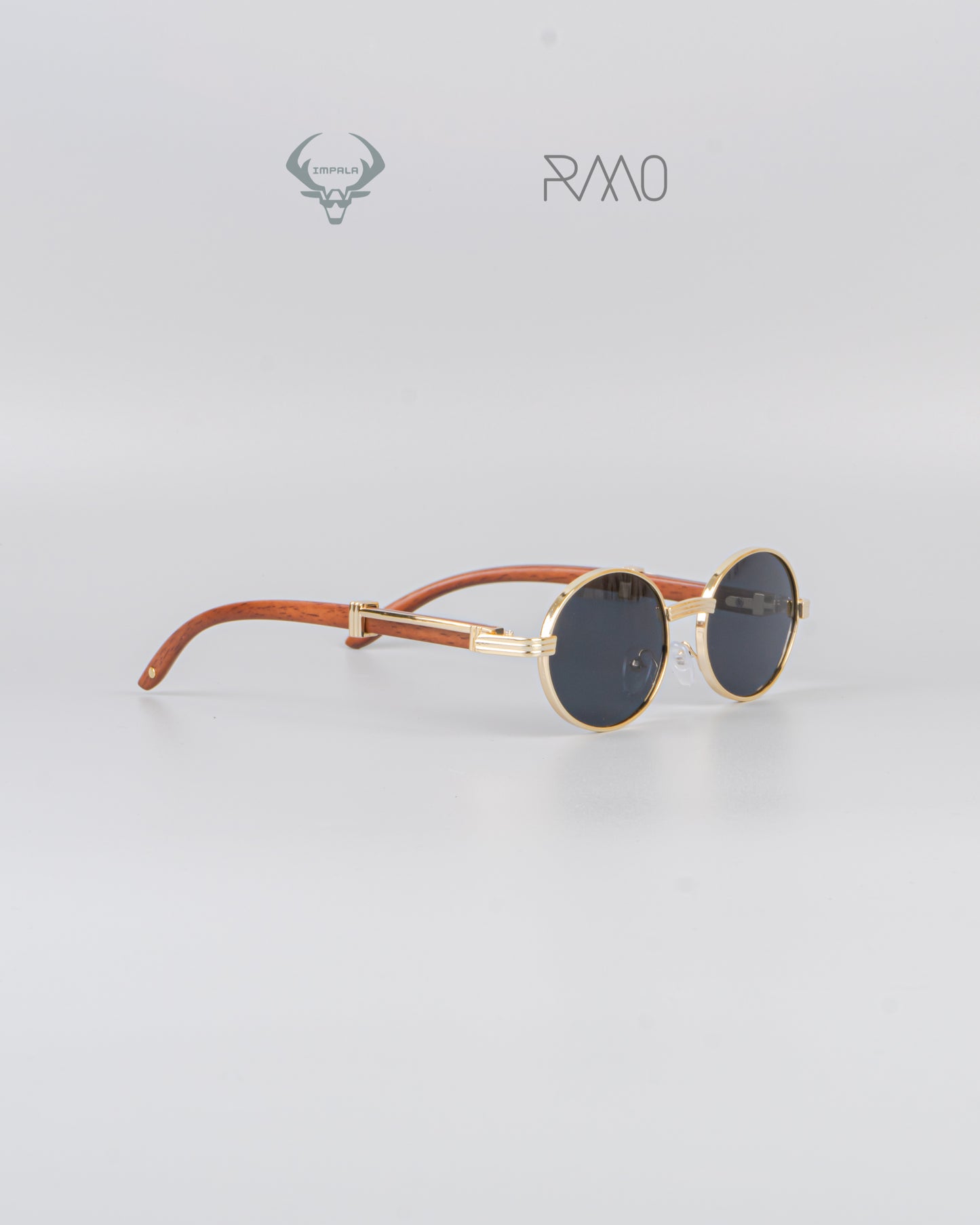 GAFAS RETRO CHIC DORADO MADERA  Uv400