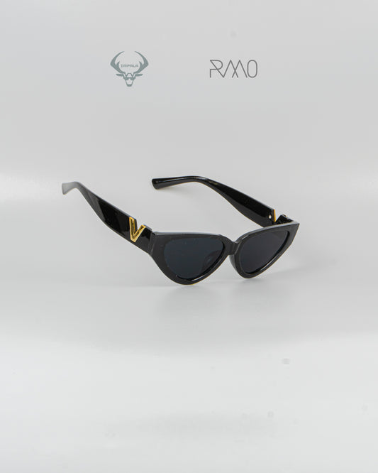 GAFAS SOL NEGRAS V DORADO Uv400