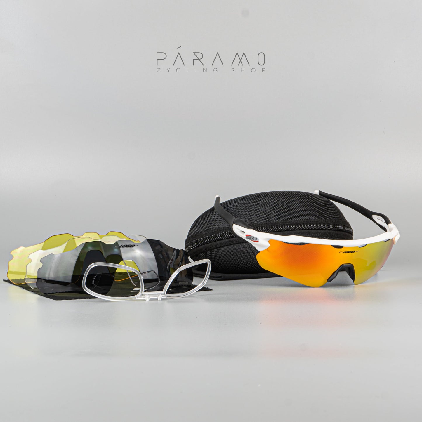 Gafas Radar EV  blanco rojo  4 lentes  Uv400